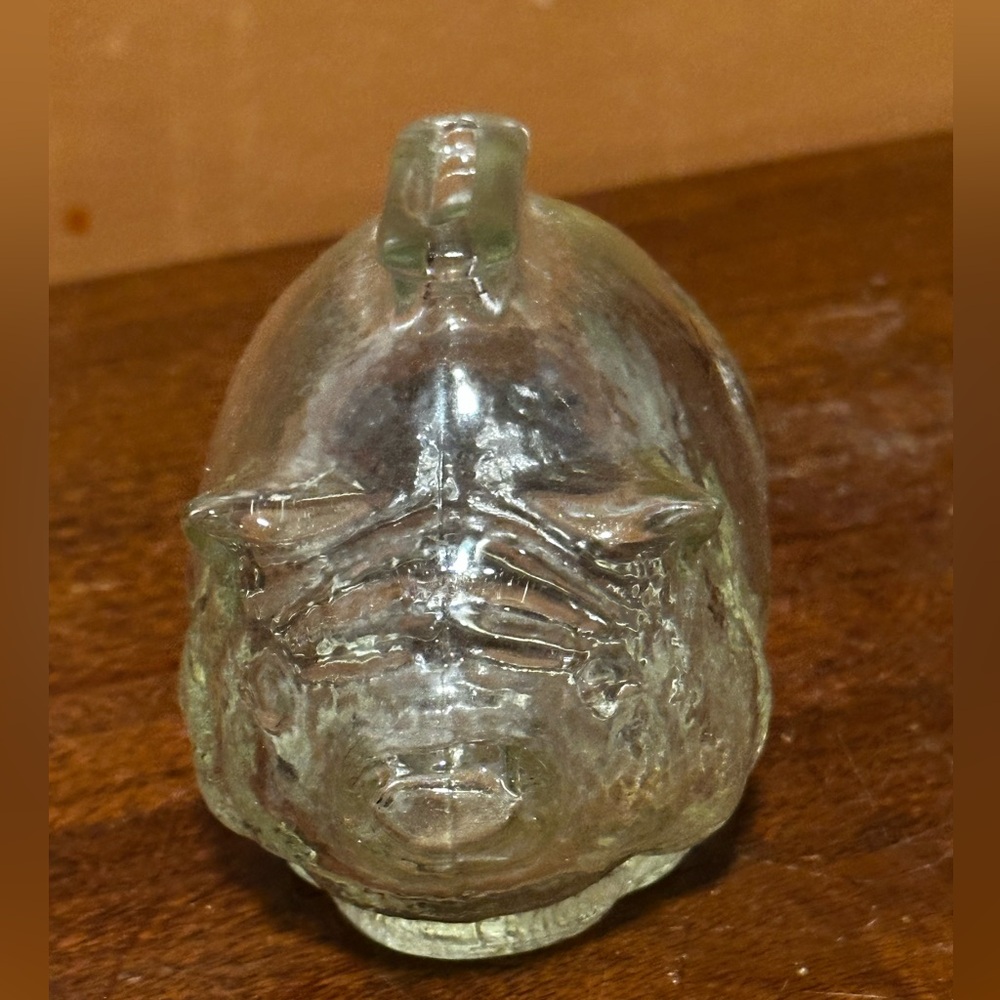 Vintage Piggy Bank Anchor Hocking Pale Amber Depression Glass
